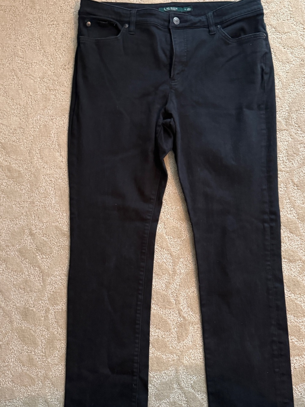 Lauren Ralph Lauren Black Straight Leg Women's Jeans